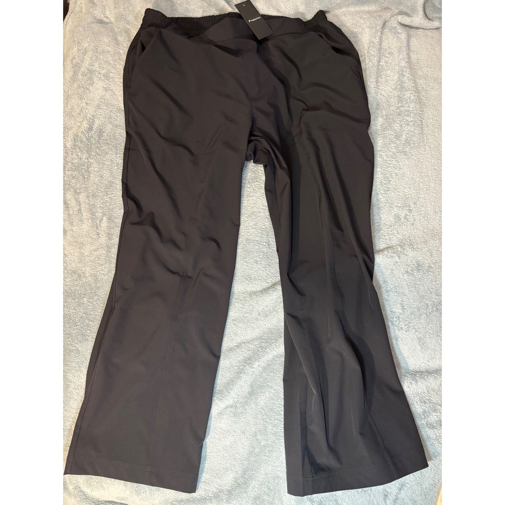 Fabletics Black Wide Leg Trousers Side Zip Pockets XXL 1XT FB6059 NWT